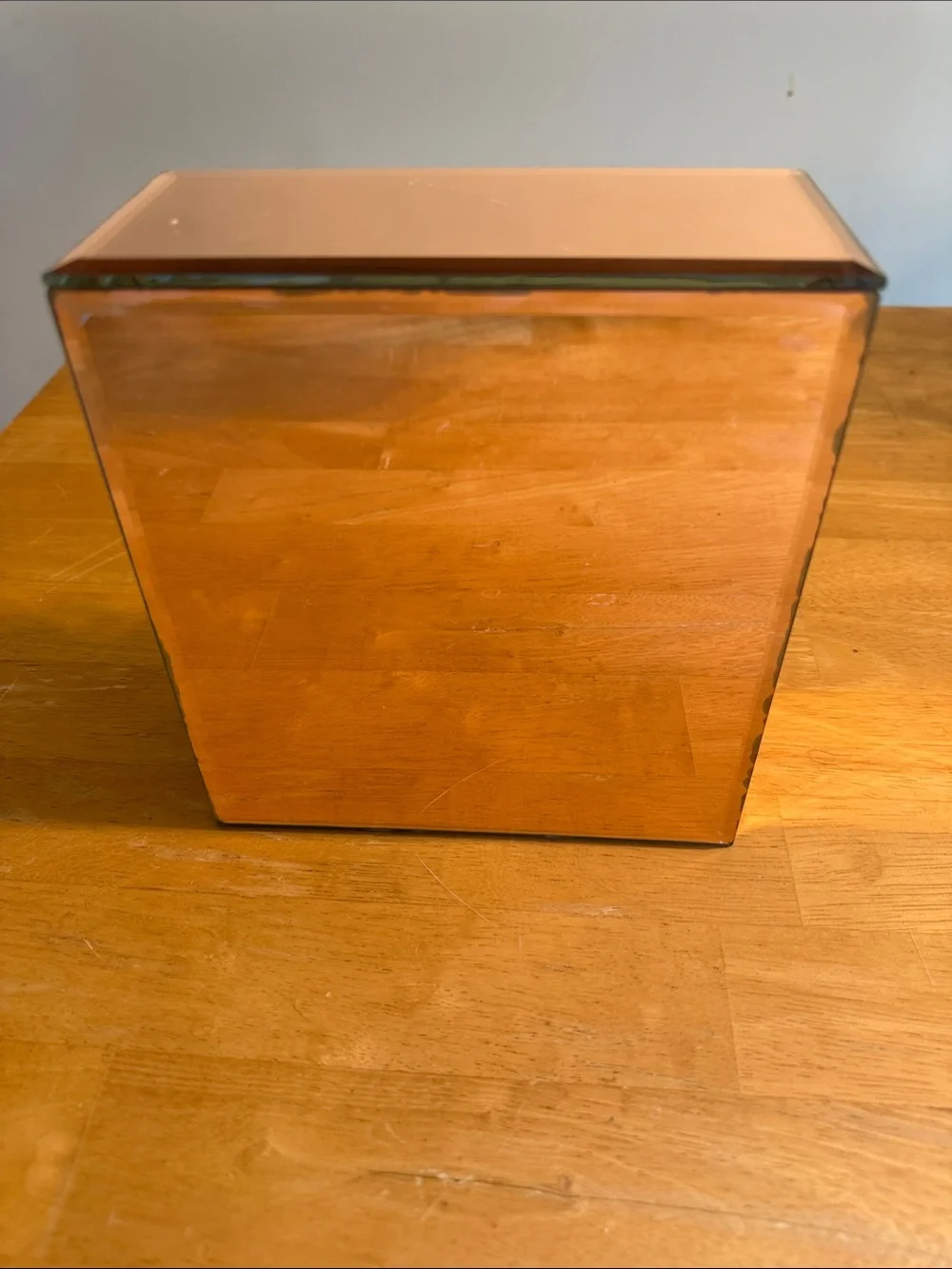 Beautify Mirrored Rose Gold Glass Jewelry Box 4 Drawers